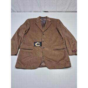 S Cohen Blazer Mens 42L Brown 100% Cashmere Sport Coat Made Canada Jacket